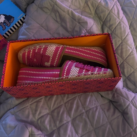 Tory Burch Pink and Cream Espadrilles - Picture 6 of 9